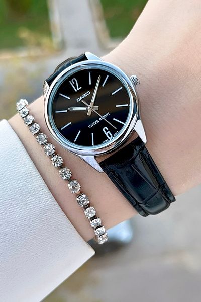 Casio Silver Black Color Women's Wristwatch