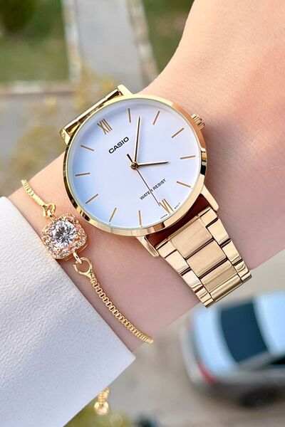 Casio Gold White Color Women's Wristwatch