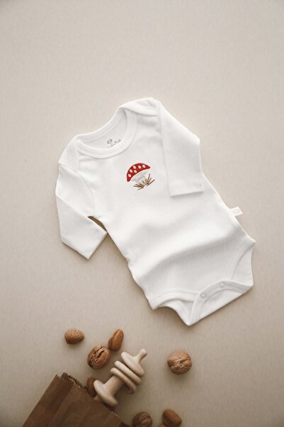 OhlalaKoala Mantar Nakışlı Uzun Kollu Body