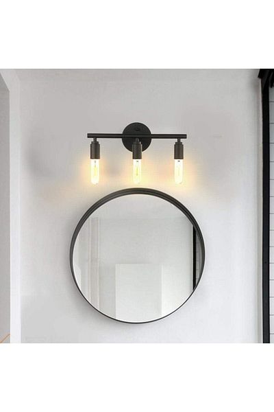 Ömür Avize Nazan Black 3-Piece Wall Sconce Without Glass