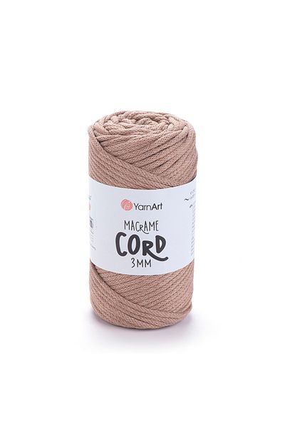 Yarnart Κορδόνι Macrame 3 Mm - Μακραμέ Χειροποίητο Πλεκτό Σχοινί Μπεζ-768