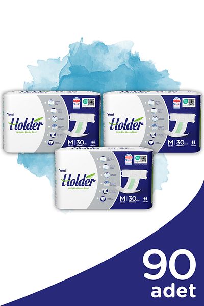 Holder 3-Pack Adult Diapers with Waistband and Wetness Indicator Medium 3-Pack