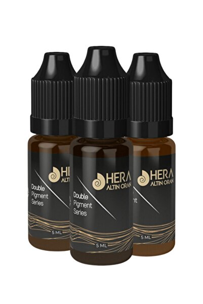 Hera Altın Oran 3x5ml Kalıcı Makyaj Ve Microblading Boyası (3 ANA RENK) Turkish Coffee - Espresso - Cappucinno