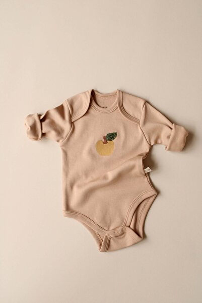 OhlalaKoala Elma Nakışlı Uzun Kollu Body