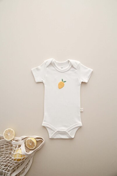 OhlalaKoala Limon Nakışlı Çıt Çıtlı Body-Zıbın