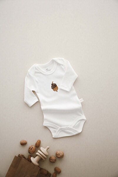 OhlalaKoala Palamut Nakışlı Uzun Kollu Body