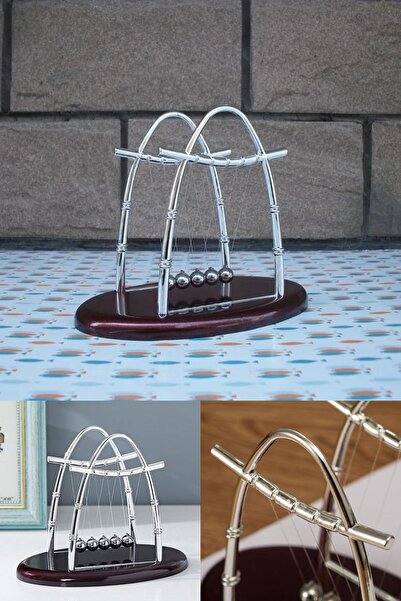 Yu Su Tools "Newton Beşiği - Hareketli ve Şık Metal Toplarla Hem Dekoratif He...