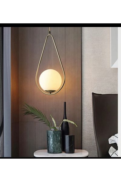 Ömür Avize Blob Pendant Lamp Single Glass Chandelier