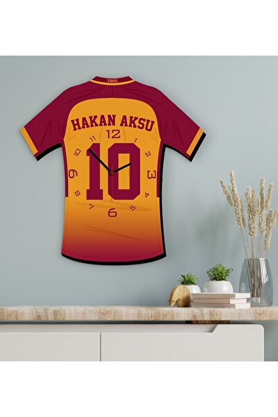 Bk Gift Kişiye Özel İsimli Taraftar Forma 3D Ahşap Duvar Saati–1, Arkadaşa He...