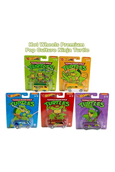 HOT WHEELS Premium Pop Culture Teenage Mutant Ninja Turtles 5'li Set