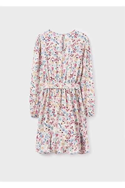 MAYORAL Kız Çiçek Baskılı Uzun Kollu Elbise