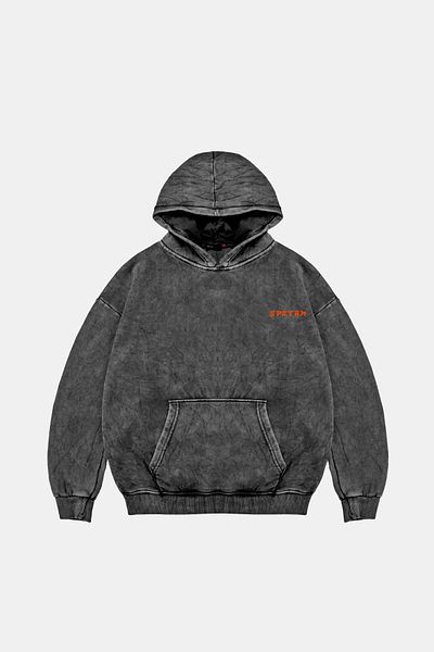 Sekizbiraltı Spectrum Black Oversize Unisex Hoodie - Washable and Back Printed