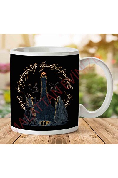 ART HEDİYE 1-1527 رحلة سيد الخواتم من خلال كوب مطبوع على الوجهين من الأرض الوسطى