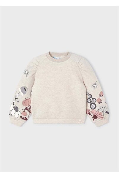 MAYORAL Girl's Embroidered Watermelon Sleeve Sweatshirt