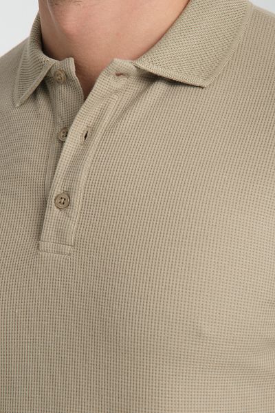 Frappoli Ανδρικό μπλουζάκι με λαιμόκοψη Walfer Slim Fit Polo - 100% βαμβάκι, ύφασμα χωρίς τράβηγμα, βιζόν