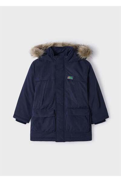 MAYORAL Erkek Çocuk Kürk Kapüşonlu Uzun Parka