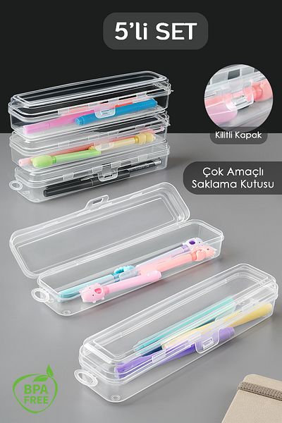 Meleni Home 5 Pcs Pen Storage Case - Travel Type Accessory Organizer Organizer Storage Carrying Container