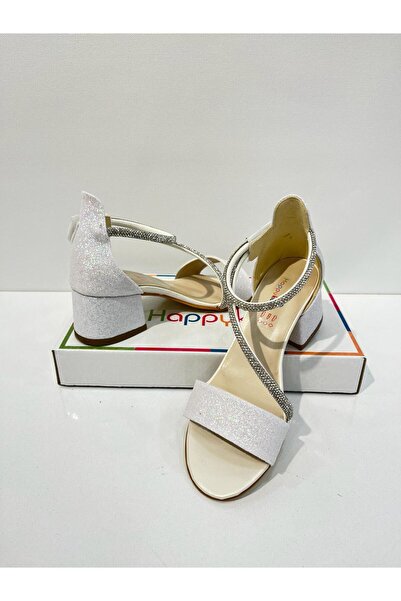 BUTİKHAPPYKİDS Pantofi de seara pentru fete, crem, snur la glezna, pentru abs...