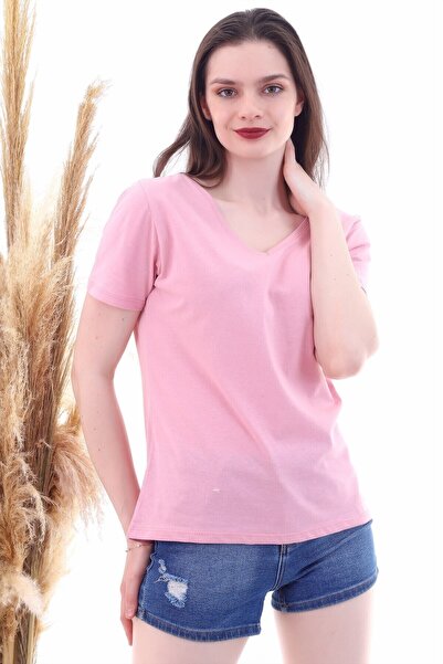 Cotton Mood 7050466 V-Neck Boyfriend T-Shirt Dry Gul
