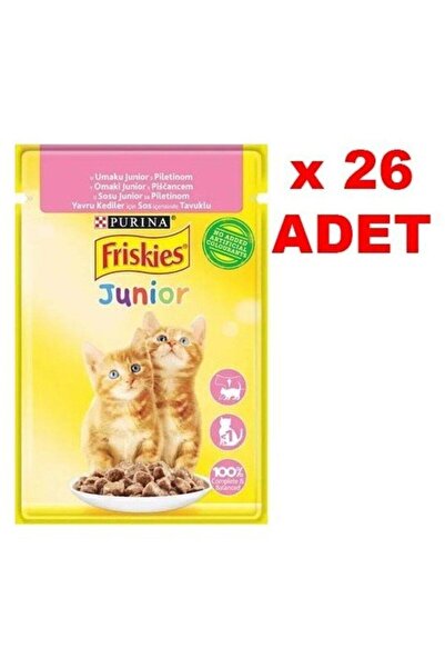 Pro Plan Purina Friskies Junior Tavuklu Soslu Pouch Yavru Kedi Yaş Maması 26 ...