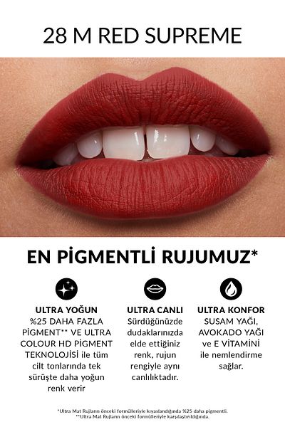 AVON أحمر شفاه فائق اللمعان أحمر سوبريم