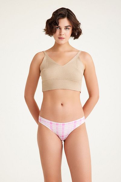 Dennis Denise 20 Pieces Cotton Pink and Green Patterned Women's Slip Panties