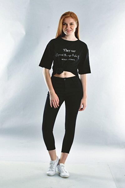 Cotton Mood 20071922 Single Jersey They Say Printed Stone Short Sleeve T-Shir...