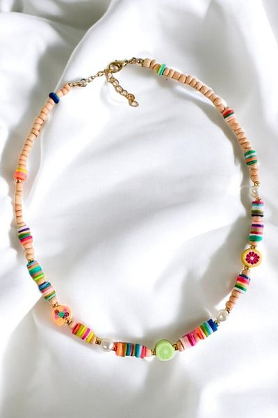 PETEK AKSESUAR SUMMER PHYMO BEADS PEARL FRUIT NECKLACE