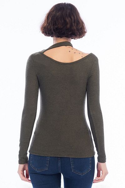 Cotton Mood 8432784 Yumoş Single Off-the-Shoulder Fishing Blouse