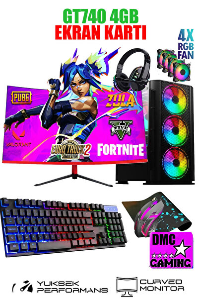 Dmc N172x (GTA5) I5 2400,16gb Ram,256gb Ssd,gt740 4gb,23'8 Curved 75hz Masaüstü Oyuncu Bilgisayarı