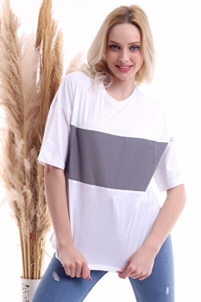 Cotton Mood 21113690 Single Jersey Reflective Short Sleeve T-Shirt White