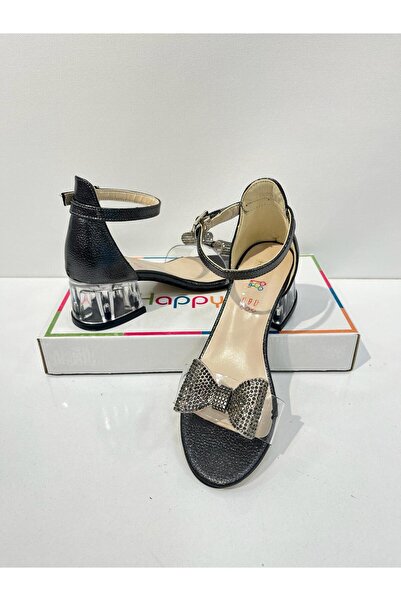 BUTİKHAPPYKİDS Pantofi rochie de seară pentru fete, cu fundă de platină, cu d...