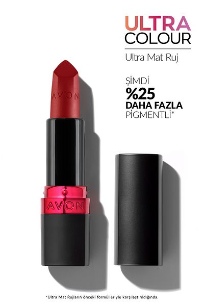 AVON أحمر شفاه فائق اللمعان أحمر سوبريم