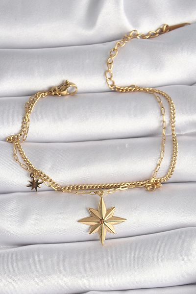 Clariss 316L Steel Gold Color Polar Star Model Women's Bracelet