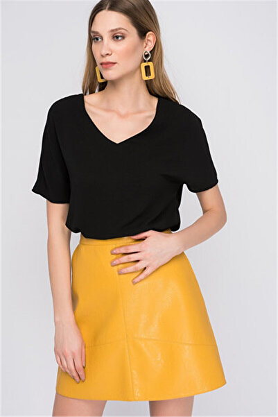 Cotton Mood 8122611 بلوزة كوبي بياقة على شكل حرف V وياقة خلفية حواف أسطوانية ...