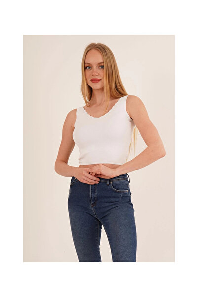 Cotton Mood 23256336 Knitwear Ladder Collar Athlete WHITE