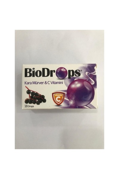 Biodrops Kara Mürver & C Vitamini 18 Pastil