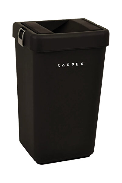Carpex Covered Trash Can 8 Lt Black