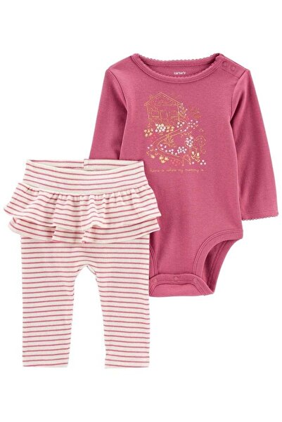 Carter's Carters Kız Bebek 2'li Body Pantolon Set