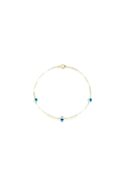 Ema Jewellery Altın Göz Boncuklu 14 Ayar Bileklik