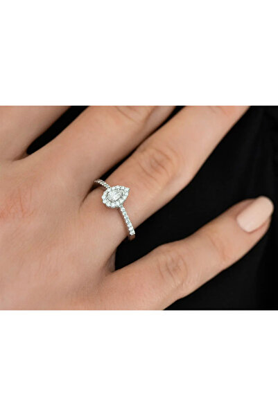 Safir Kuyumculuk Pırlanta Damla Model Yüzük