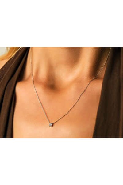 Safir Kuyumculuk 0.20 Ct. Minimal Pırlanta Kolye