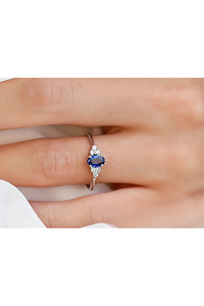 Safir Kuyumculuk Tasarım Pırlanta Safir Yüzük Py07018
