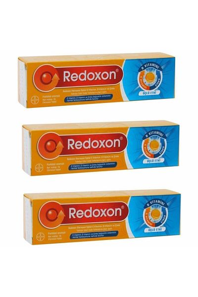 Redoxon 3 Boxes of Zinc with Vitamin C and Vitamin D - Efervesan 45 Tablet