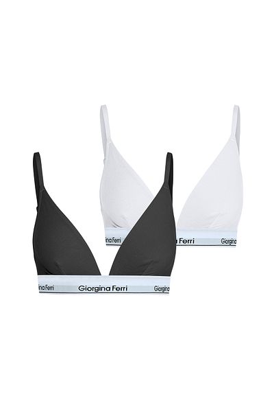 GIORGINA FERRI Cutie de 2 pentru uz zilnic - Triunghi Bralet Isabelle cu banda elastica