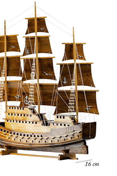 AYHAN KOTRA Kalyon, Ahşap Yelkenli Gemi Maketi El Yapımı Ev, Ofis Hediye Ve Aksesuar, Model Kotra