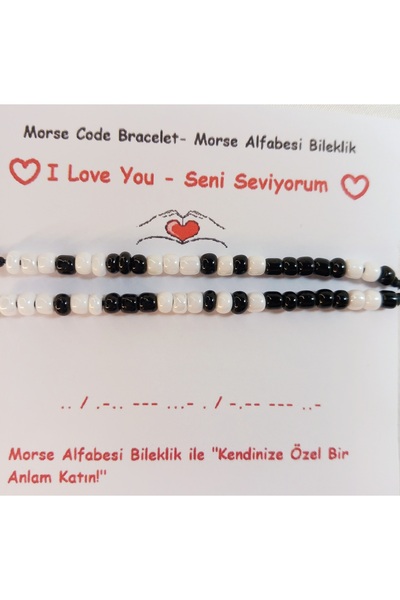 Crystal Atelier I Love You Miyuki Mors Bileklik Bff Bileklik Sevgili/Çift/Ark...