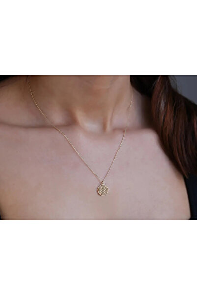 Safir Kuyumculuk Altın Yaşam Çiçeği Kolye