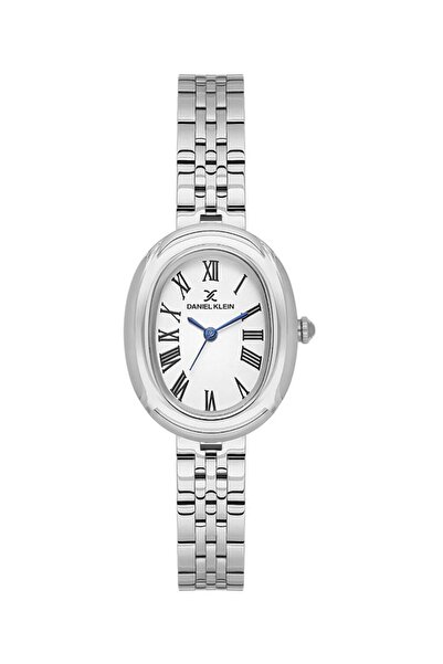 Daniel Klein ساعة يد نسائية DK.1.13871-1 بقرص بيضاوي وأرقام رومانية بلون معدني