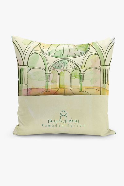 Filamente Ramadan Patterned Double Sided Digital Printed Throw Pillow Cover - Ramadan